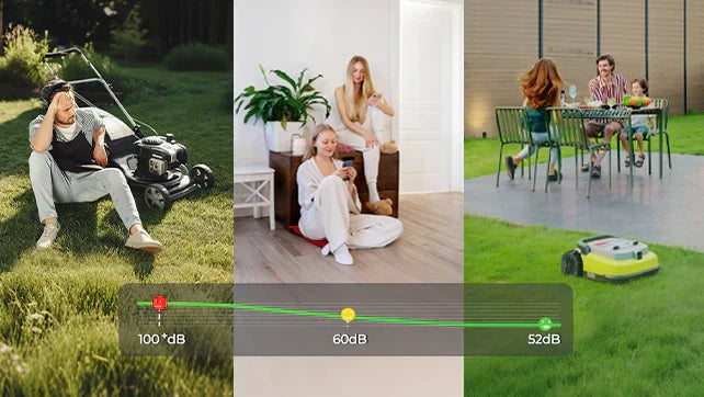 Experience Serene Lawn Care with the UHBOME M10: The 52dB Library-Quiet Robotic Mower