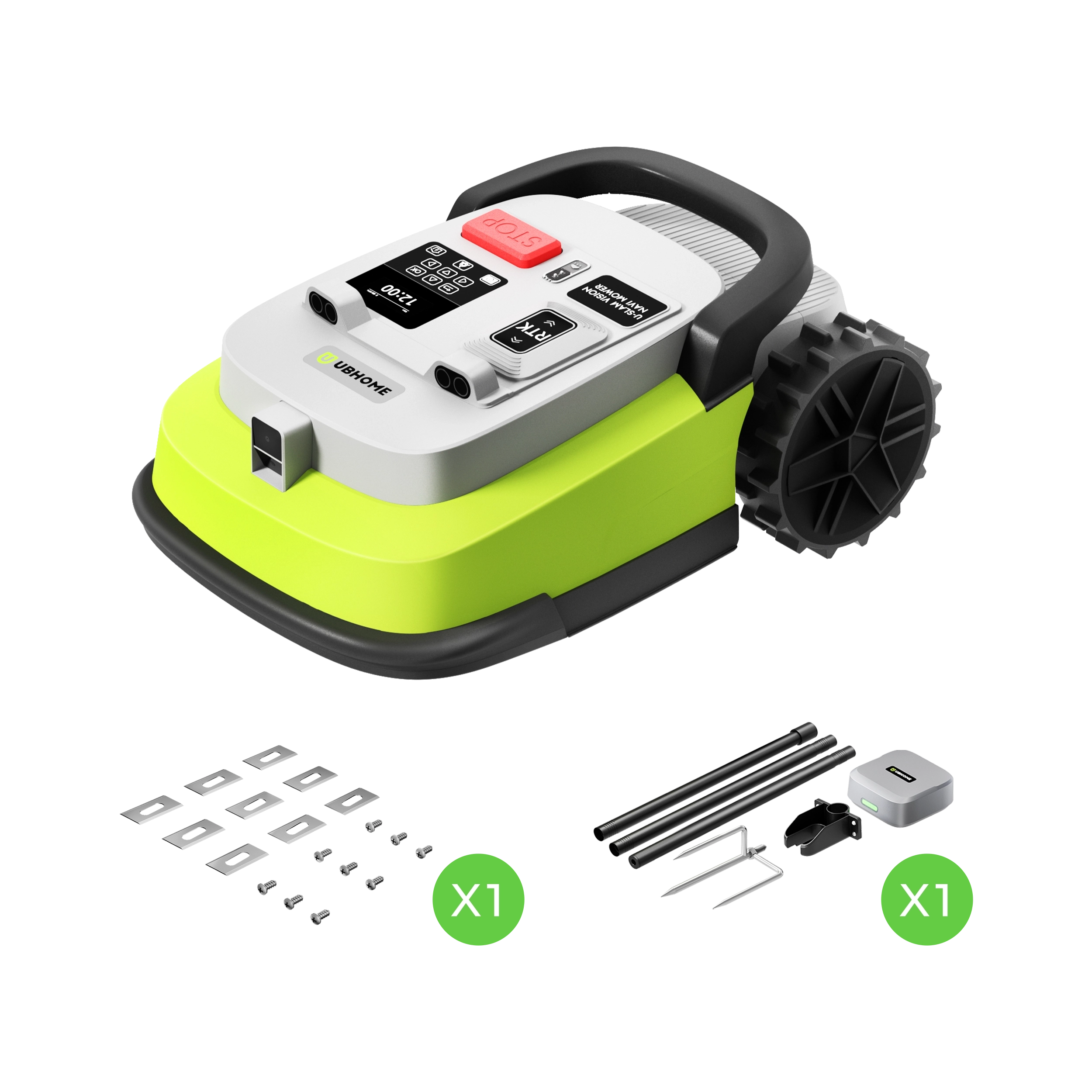 M10 Robot Mower Bundle One Reference Station Kit and One-Bag of Cutting Blades