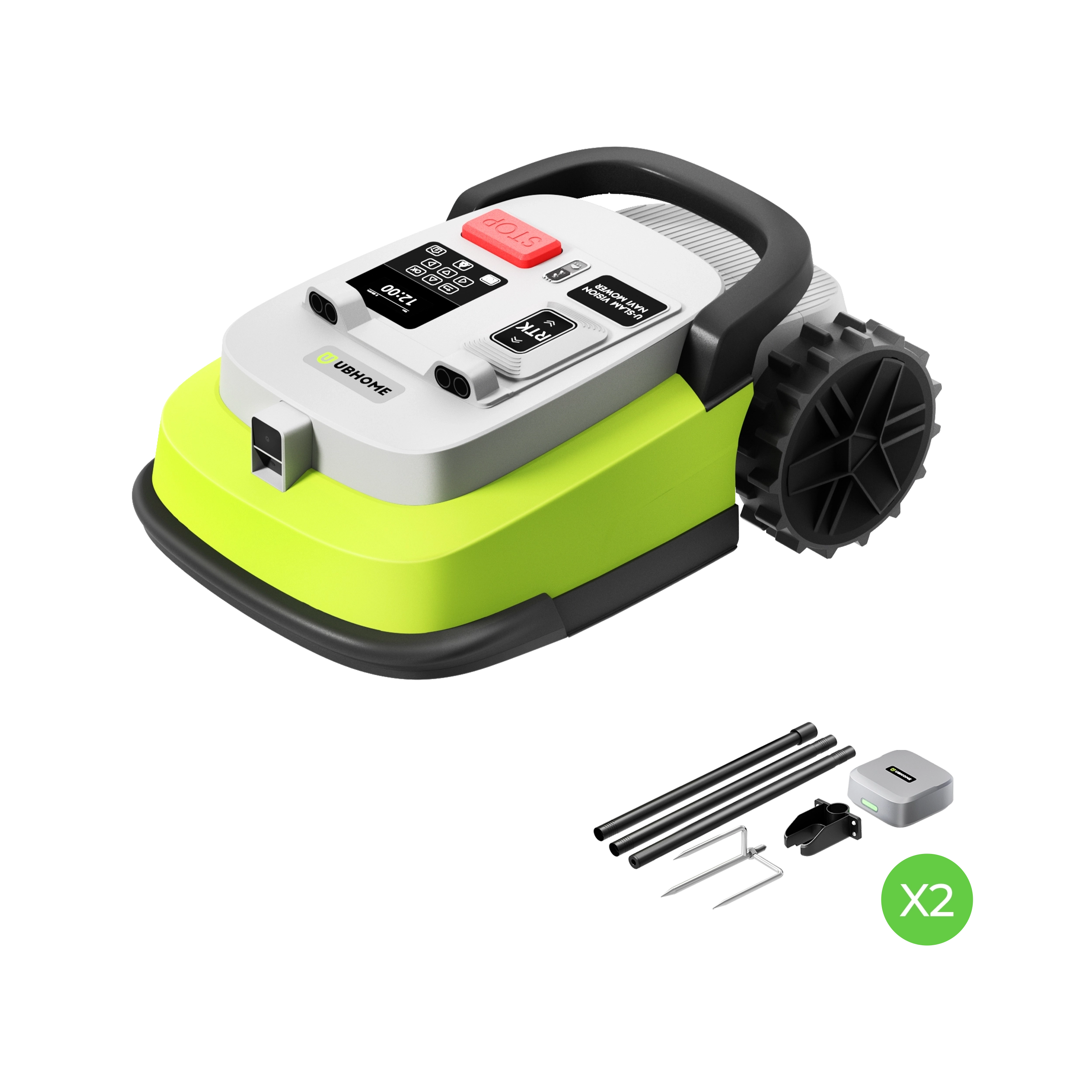 M10 Robot Mower Bundle Two Reference Stations | Automatic Front/Back Yard Mowing