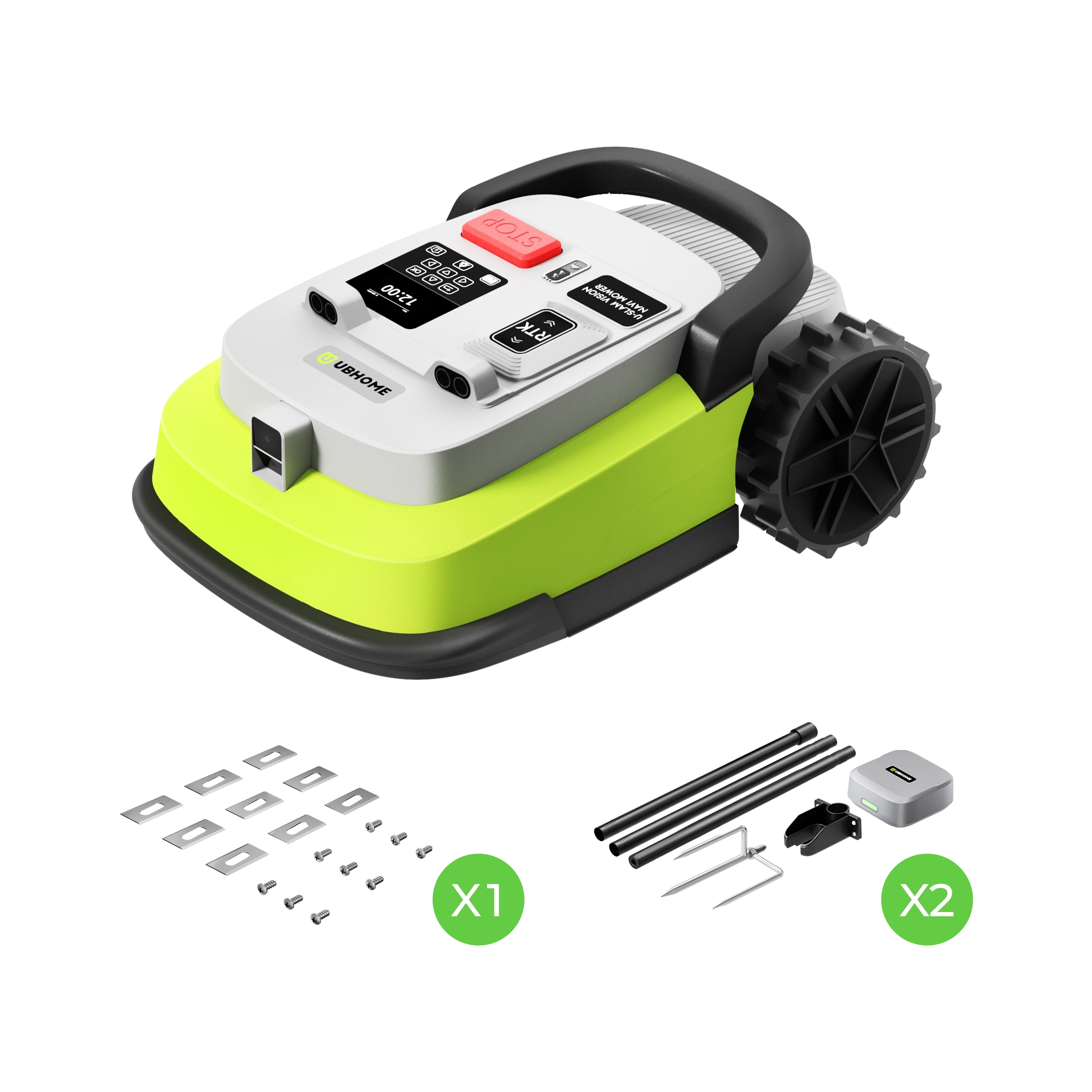 M10 Robot Mower Bundle Two Reference Station Kit and One-Bag of Cutting Blades